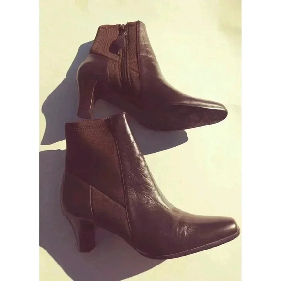 Trotter Brown Upper Leather Boots Sz7.5 SS - Picture 4 of 8